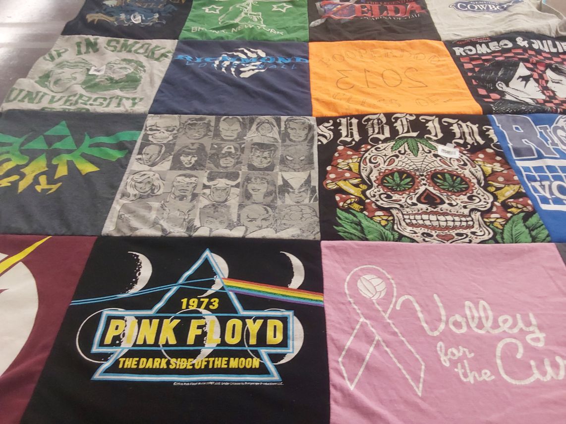 T-shirt quilt from up in smoke university by Alexa from MI