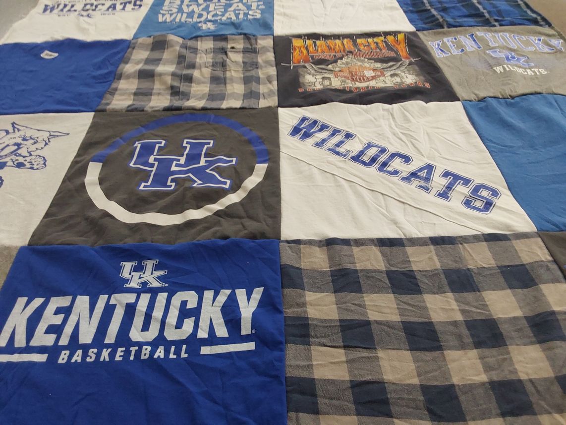 T-shirt quilt featuring university of kentucky wildcats by Mary from KY