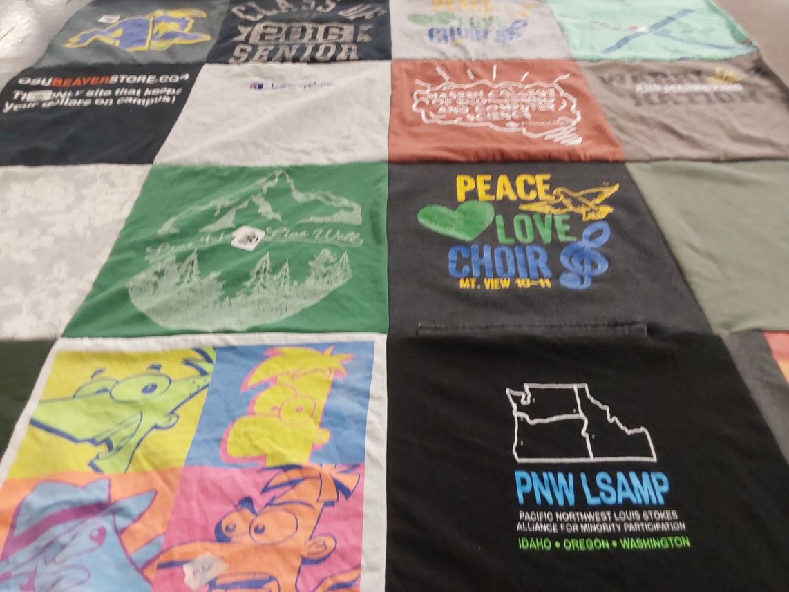 T-shirt quilt from oregon state university by Charlotte from OR