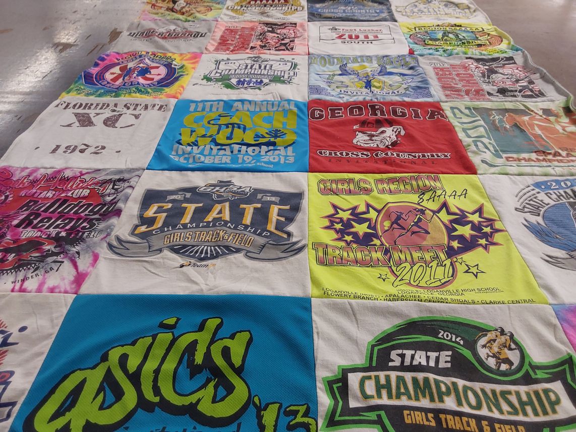T-shirt quilt from logaville high school by Amber from GA