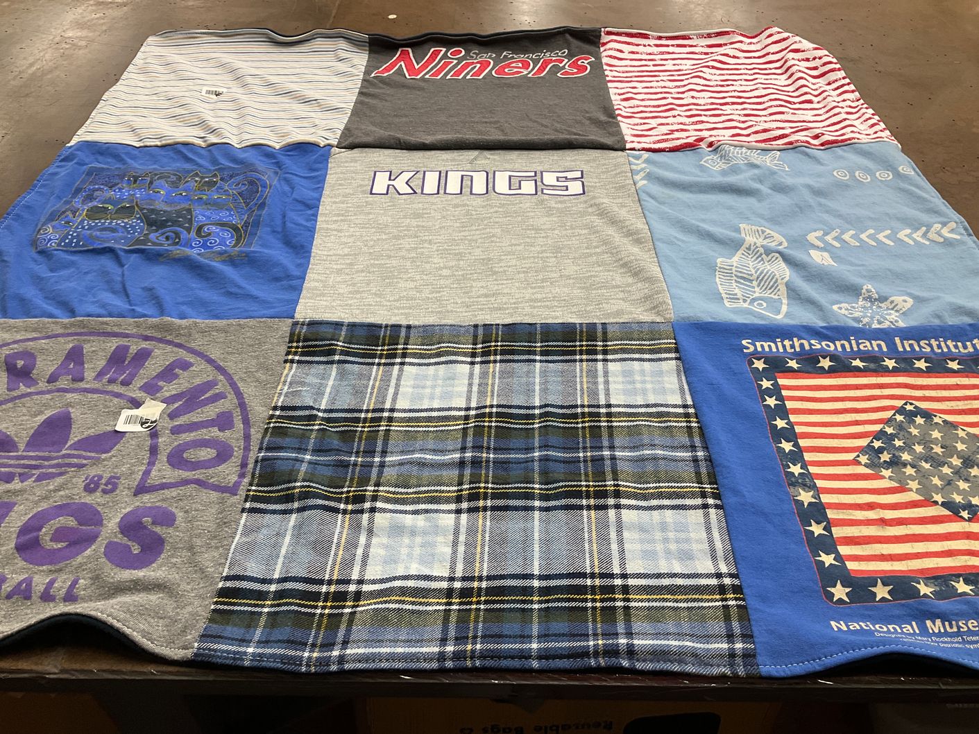 T-shirt quilt featuring san francisco 49ers, sacramento kings by Alyssa from CA