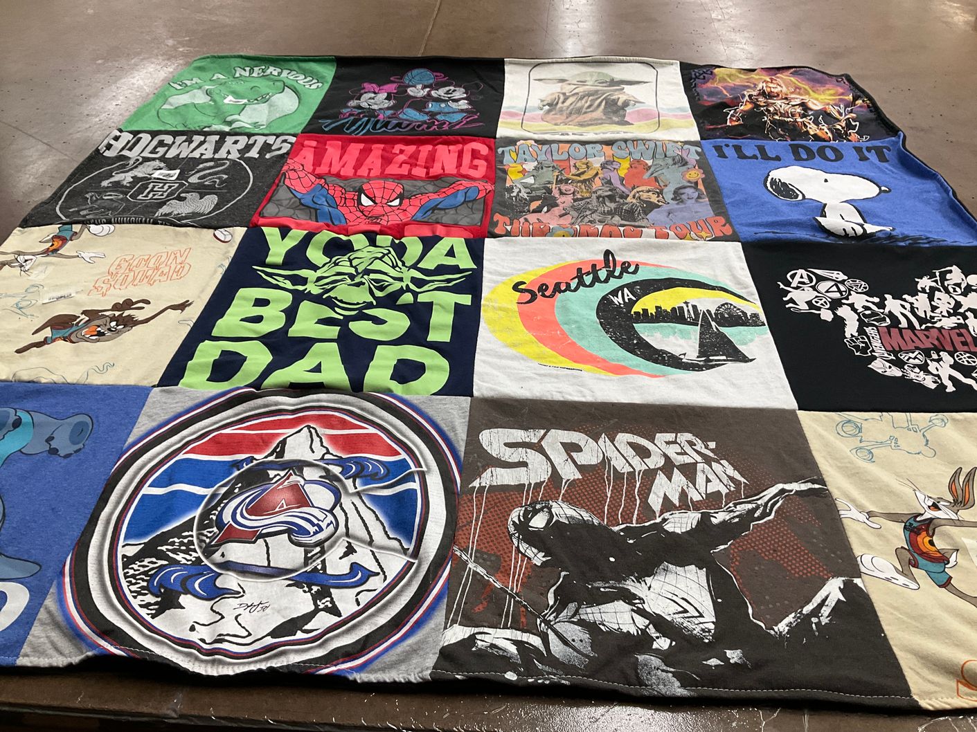 T-shirt quilt featuring colorado avalanche by Dylan from CO