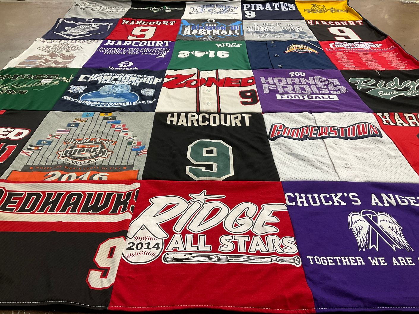 T-shirt quilt featuring ridge high school football by Danielle from NJ