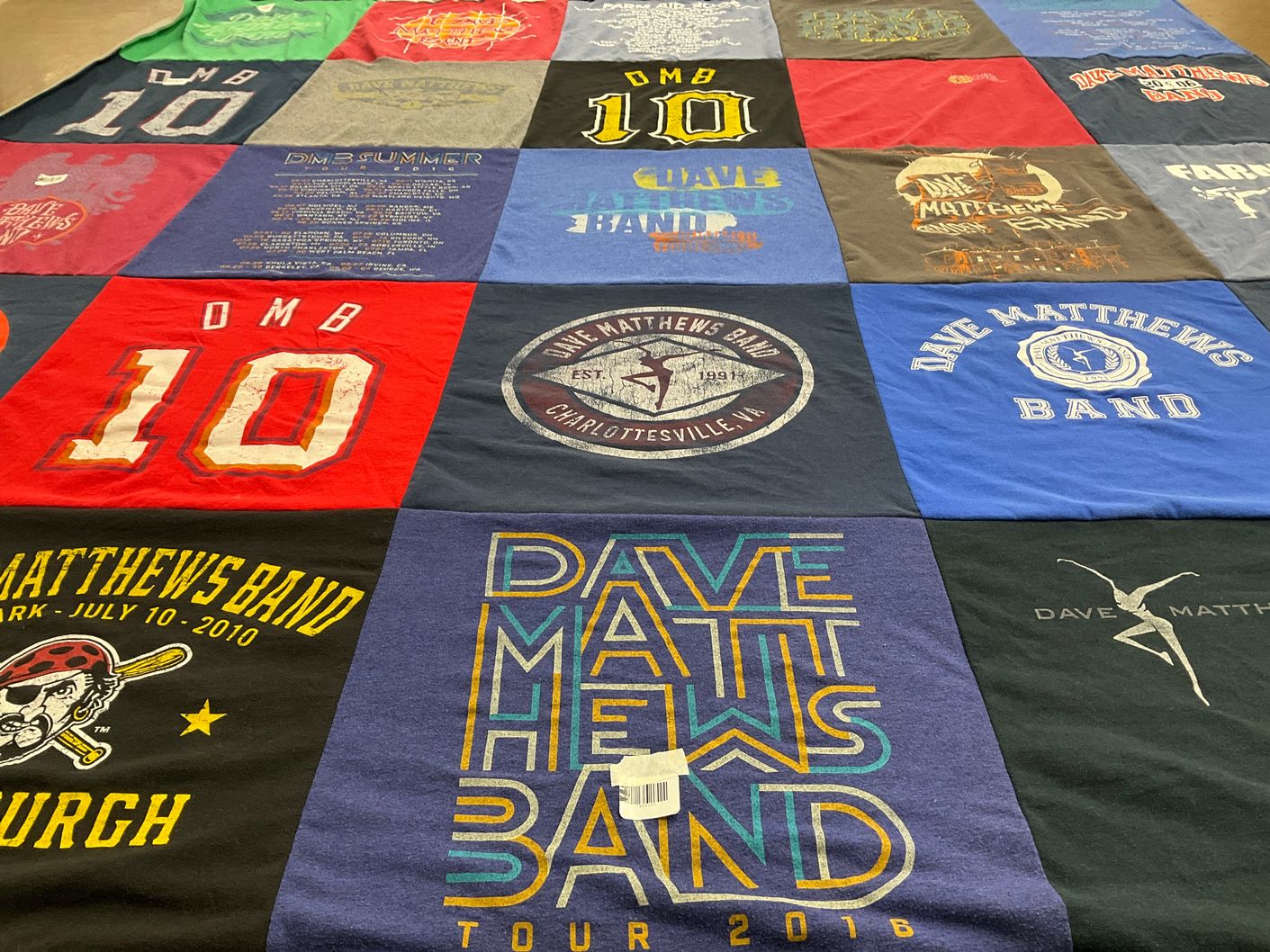T-shirt quilt with music, concerts themes by Nicole from MD