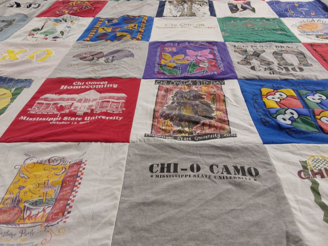T-shirt quilt from mississippi state university by Ashley from AL