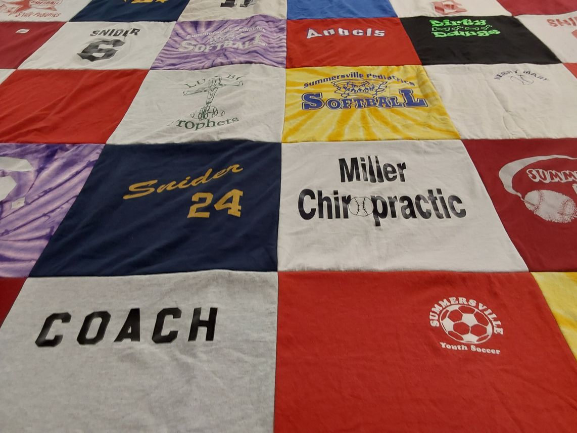 T-shirt quilt featuring summersville youth soccer by Angela from WV