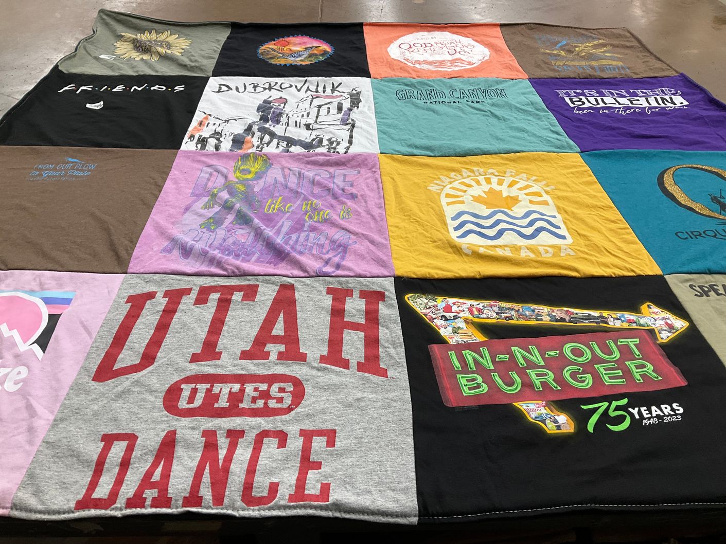 T-shirt quilt from university of utah by Sheri from WA