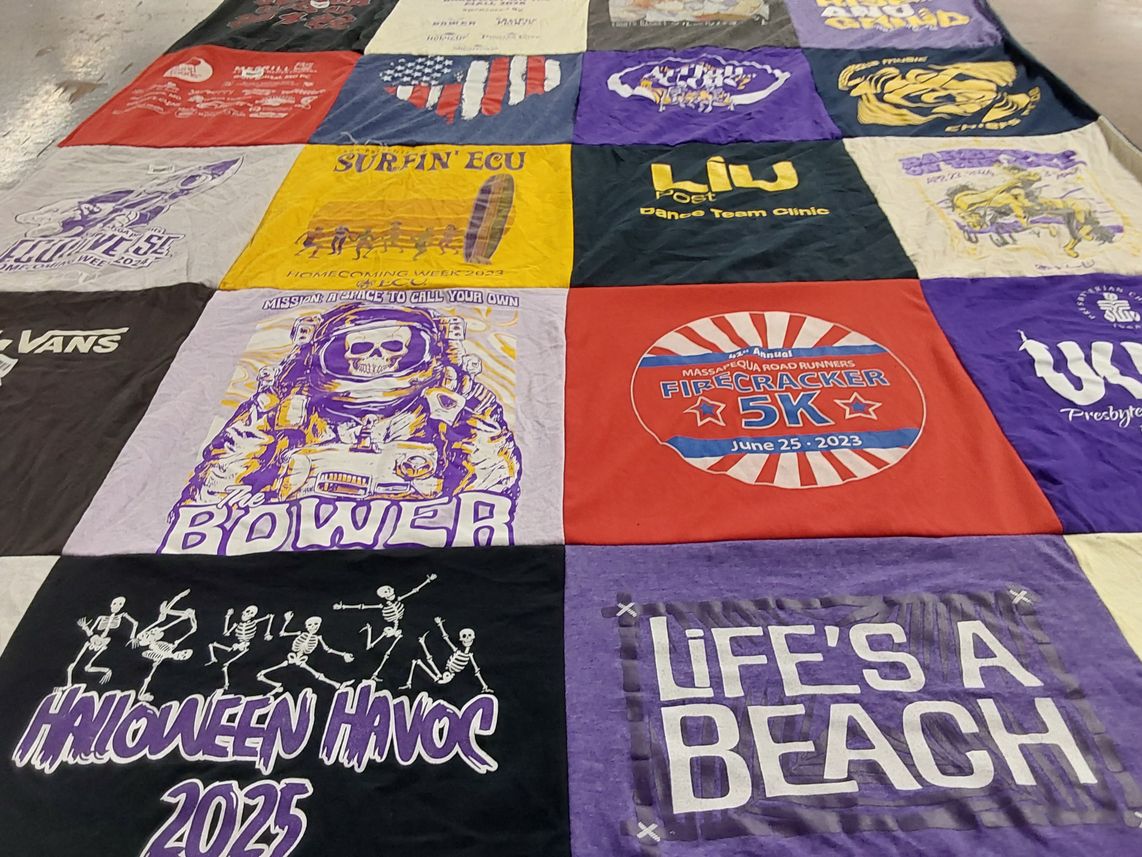 T-shirt quilt from long island university by Erin from NY