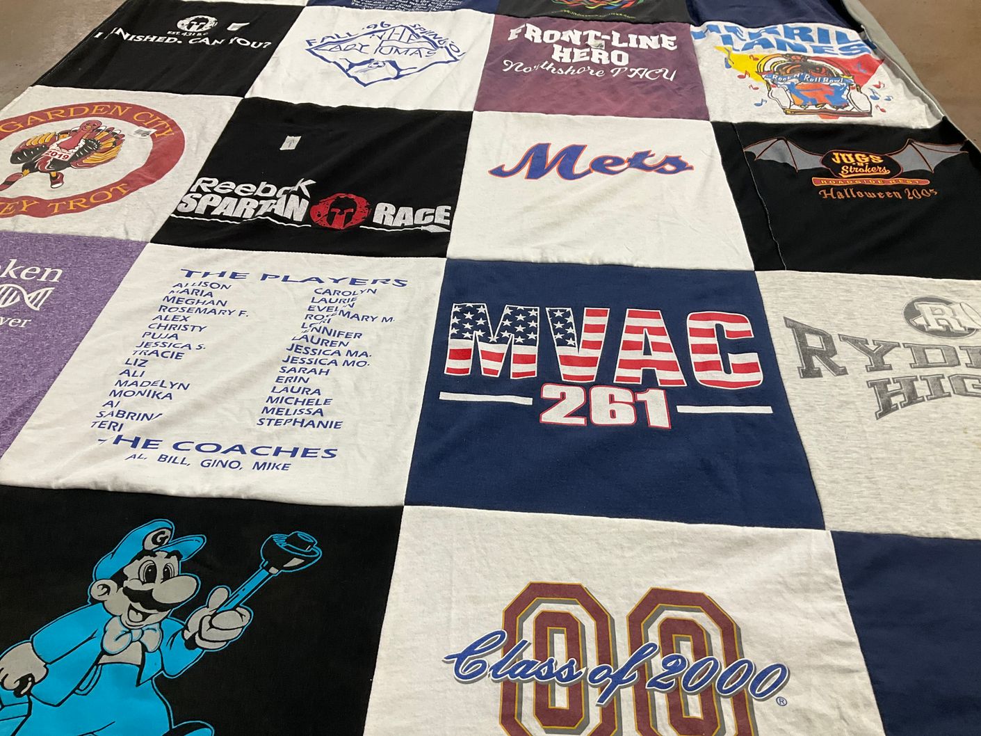 T-shirt quilt featuring mvac by Christy from NY