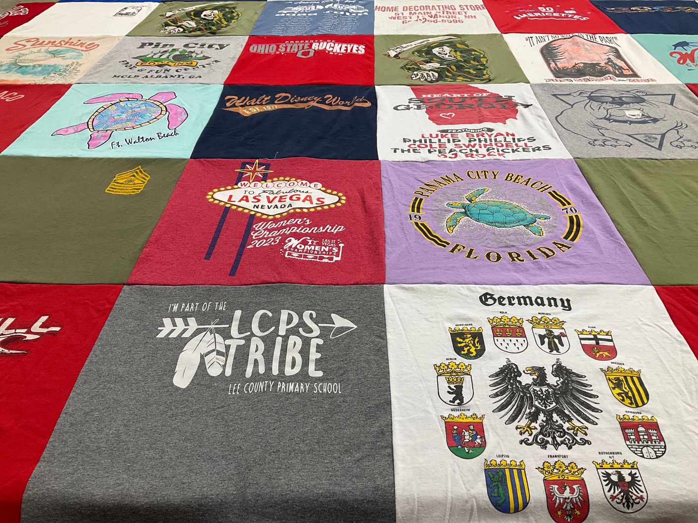 T-shirt quilt featuring ohio state university by Dana from GA