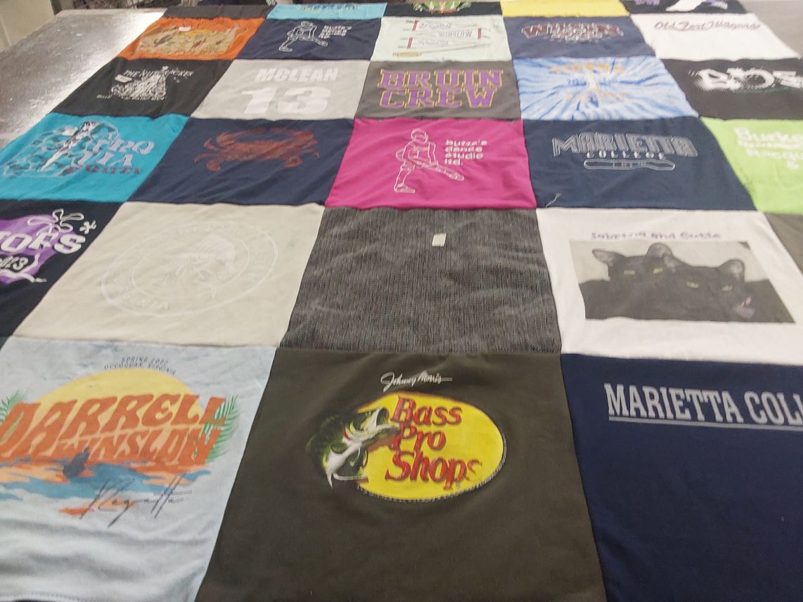 T-shirt quilt from marietta college by Violet from VA