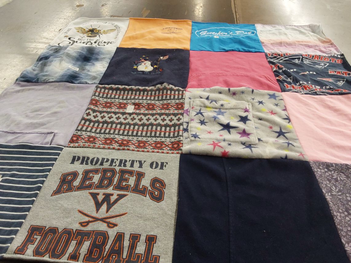 T-shirt quilt from w university by Denise from MA