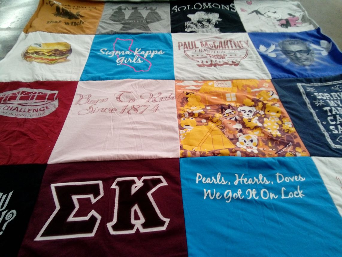 T-shirt quilt from eastern michigan university by Margo from TX