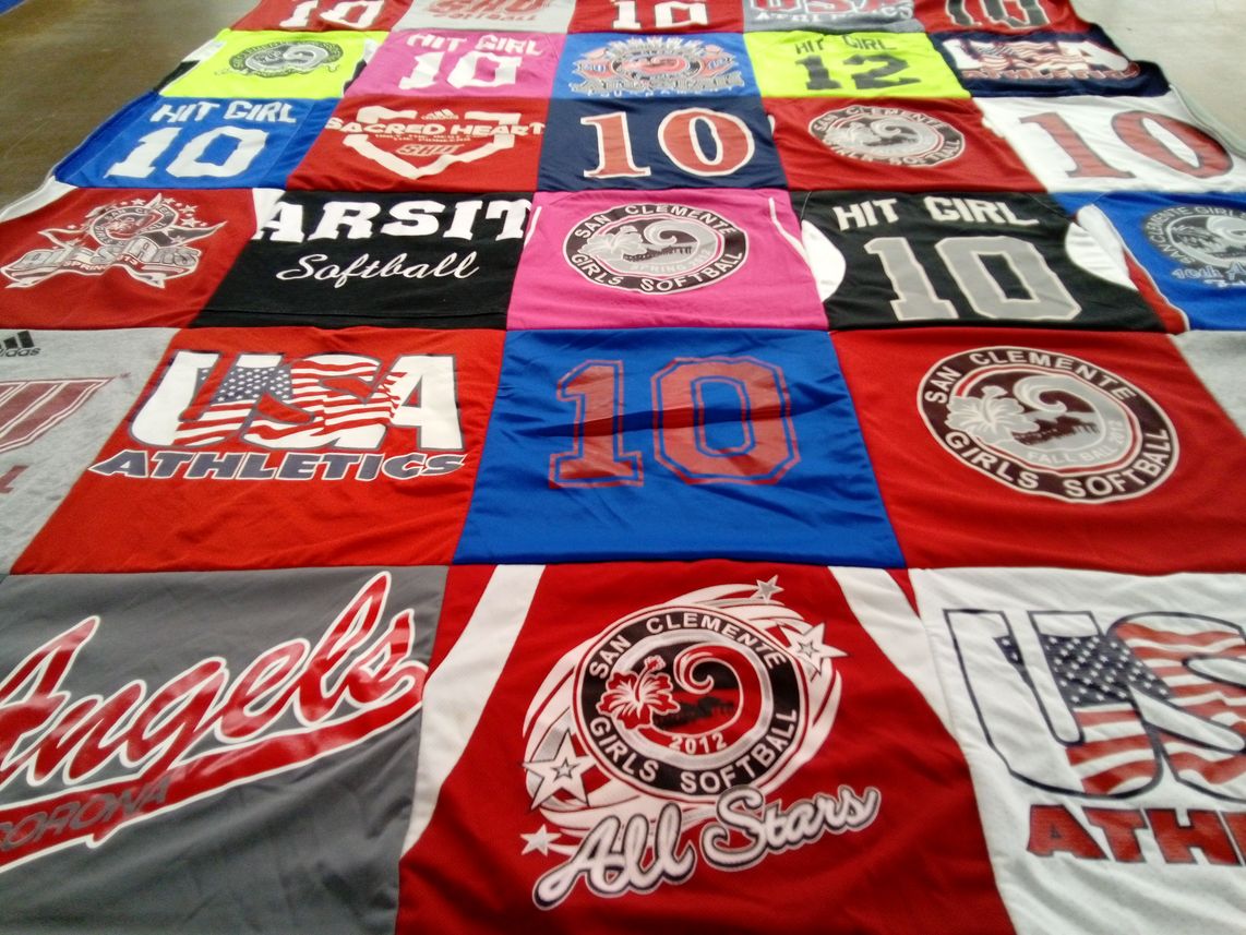 T-shirt quilt from san clemente high school by Samantha from CA