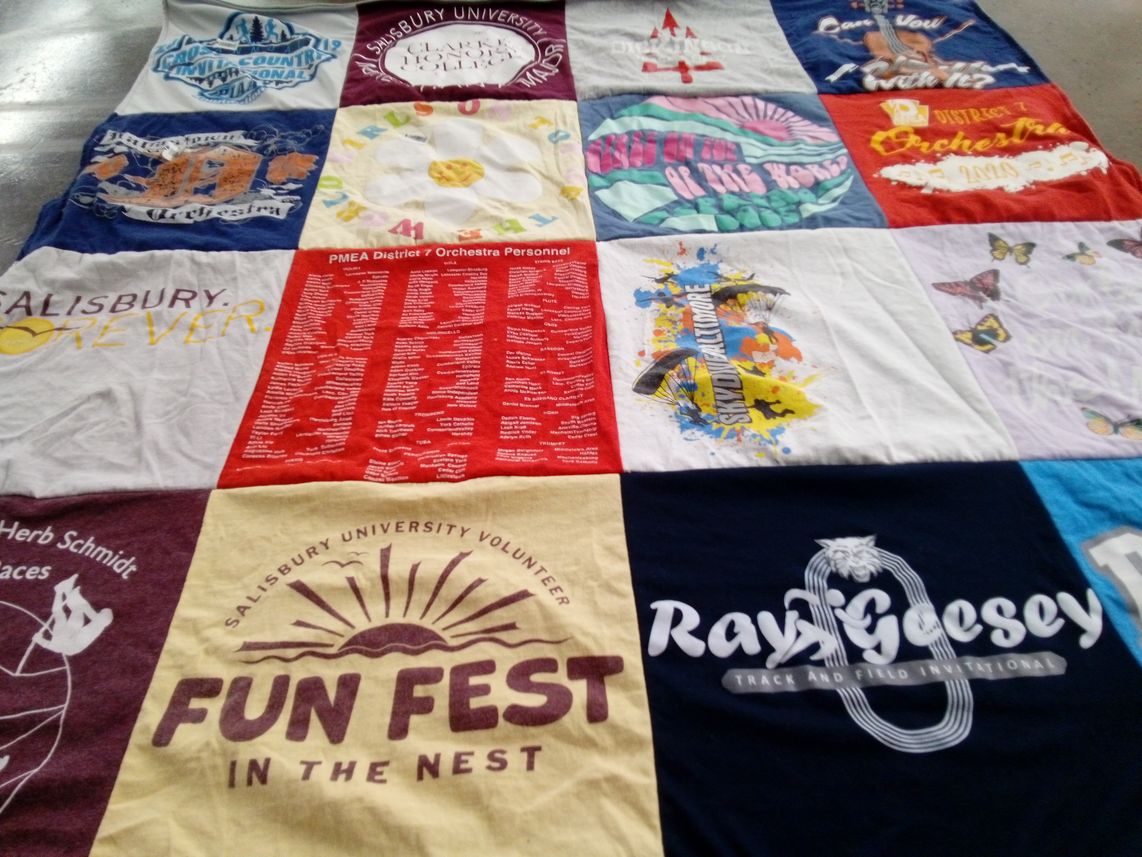T-shirt quilt from salisbury university by Lian from PA
