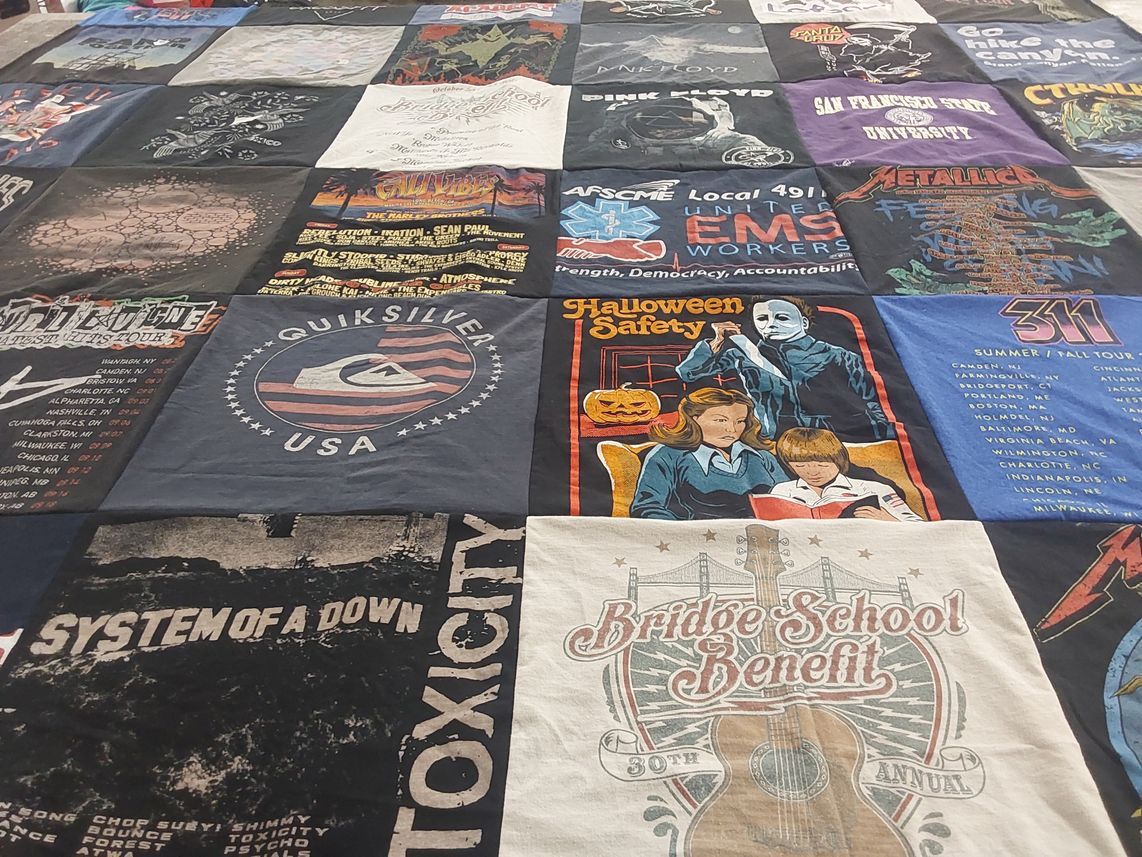 T-shirt quilt from san francisco state university by David from CA