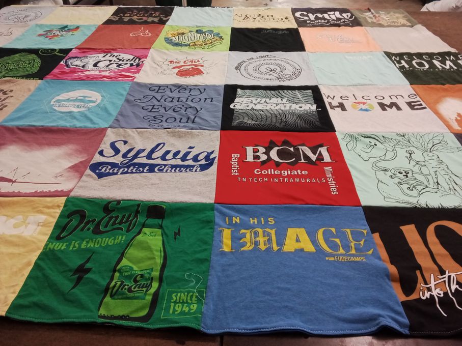 T-shirt quilt from tennessee technology university by Raleigh from TN