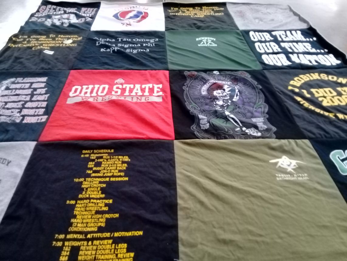 T-shirt quilt from ohio state university by Nancy from NY