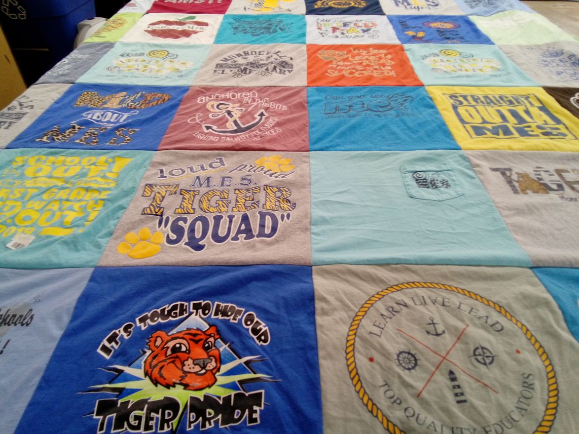 T-shirt quilt featuring tiger team by Angel from AL