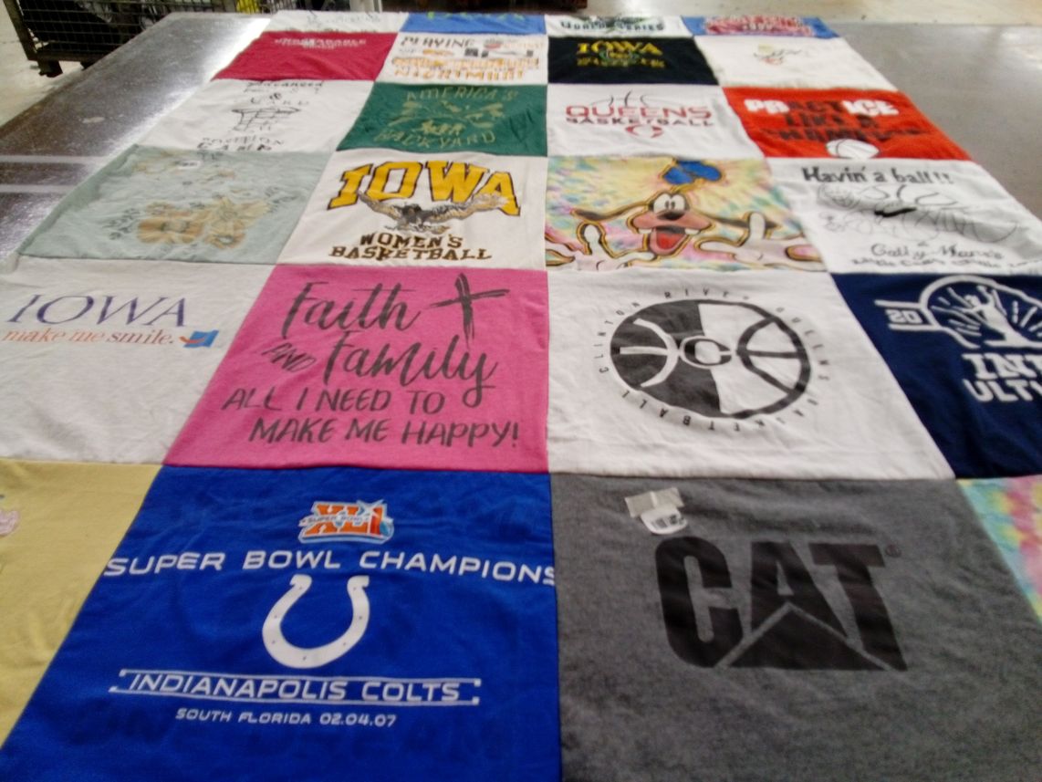 T-shirt quilt featuring indianapolis colts by Cathy from IA