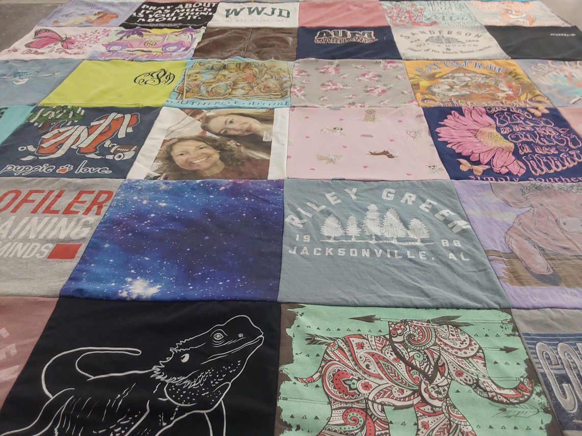 T-shirt quilt from auburn university, southern university by Tabatha from AL