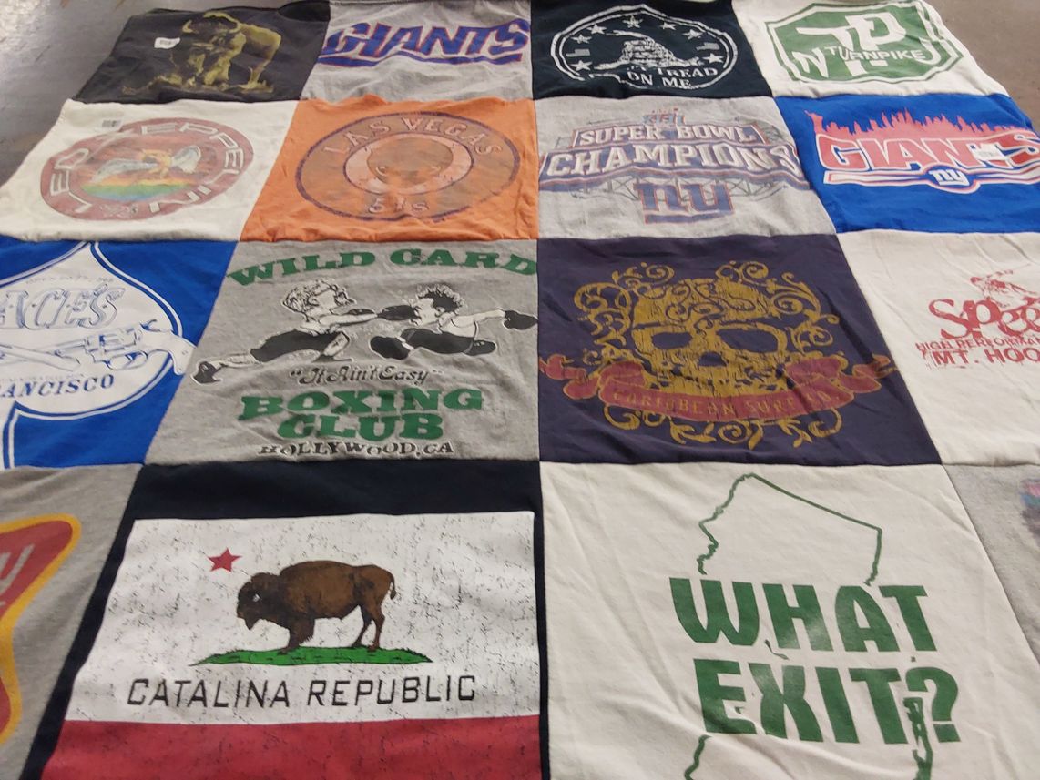 T-shirt quilt featuring new york giants by Brad from NV