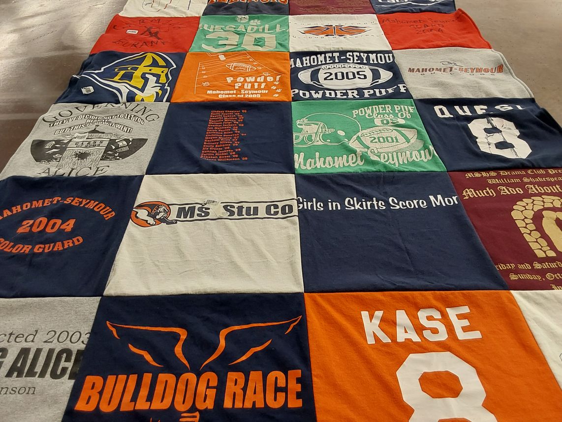 T-shirt quilt from mahomet-seymour high school by Licia from MN