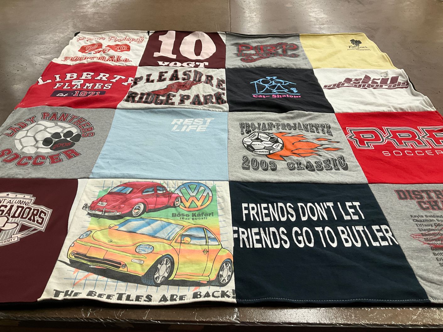 T-shirt quilt featuring pleasant ridge park soccer, lady panthers soccer by Ashley from FL