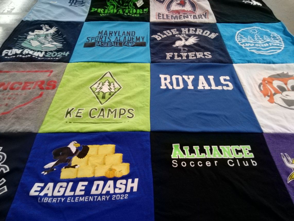 T-shirt quilt from liberty elementary school by Beth from MD