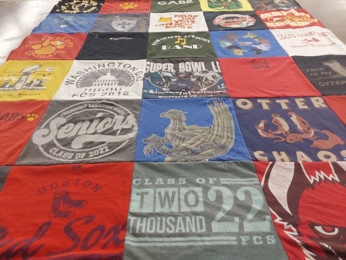 T-shirt quilt from friendship christian school by Kristy from TN