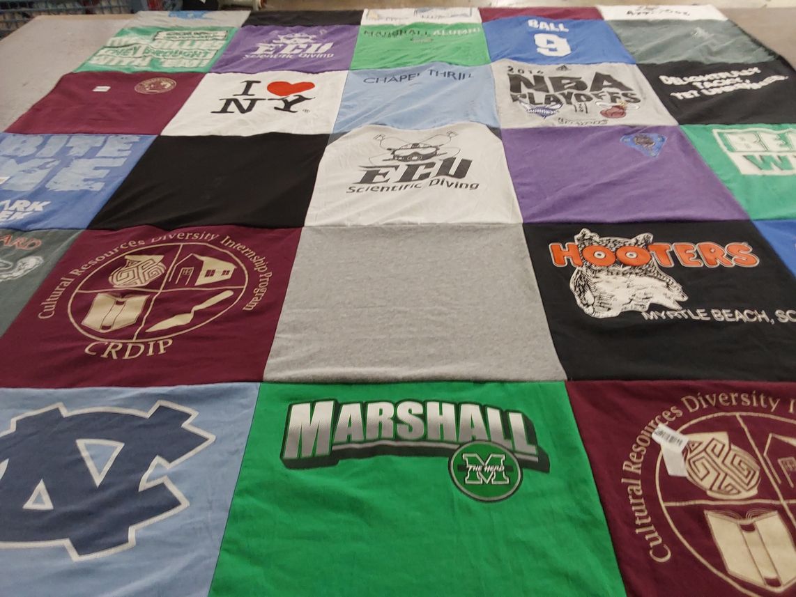 T-shirt quilt featuring marshall university by Elizabeth from WV