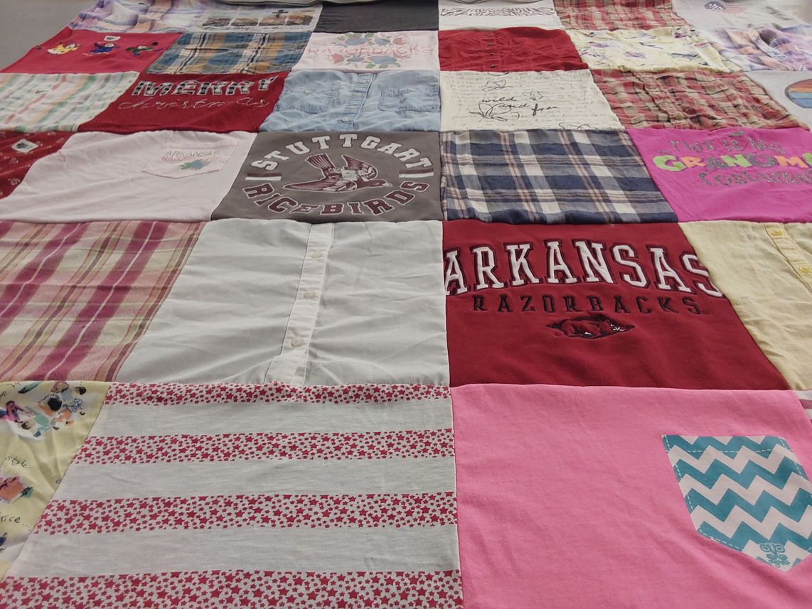 T-shirt quilt featuring arkansas razorbacks by Sylvia from AR