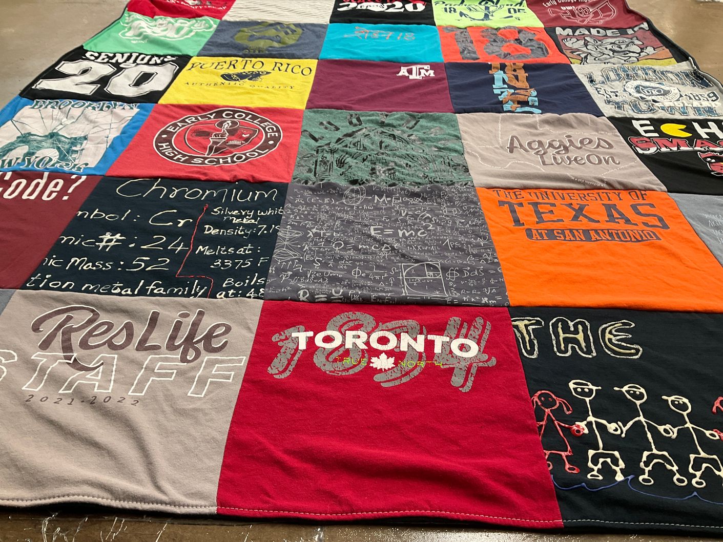 T-shirt quilt featuring aggies, texas a&m university by Uma from TX