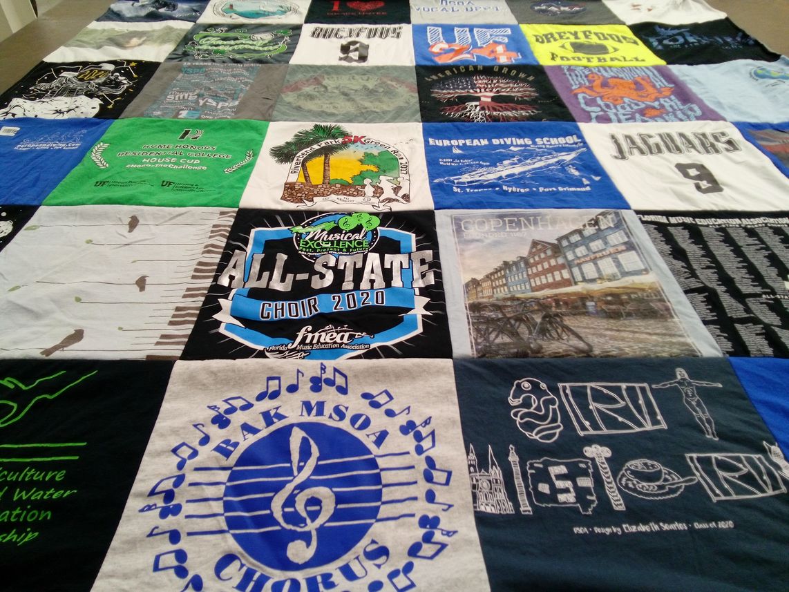 T-shirt quilt from university of florida by Liz from FL