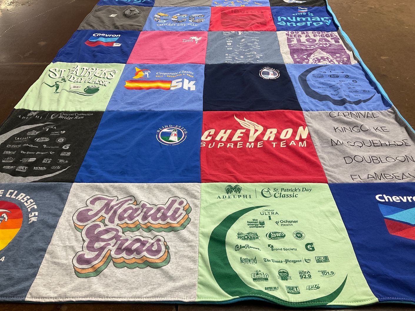 T-shirt quilt from adelphi university by Shruthi from CO