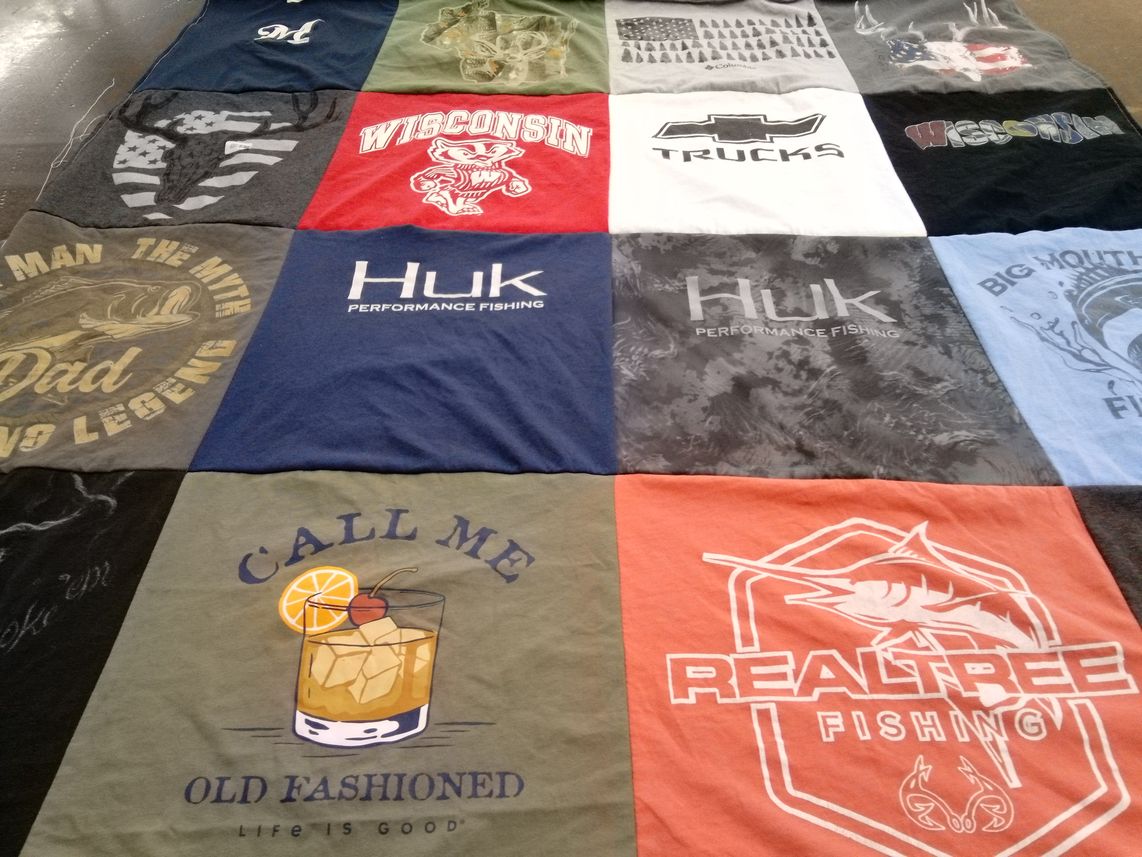 T-shirt quilt from university of wisconsin by Barbara from WI