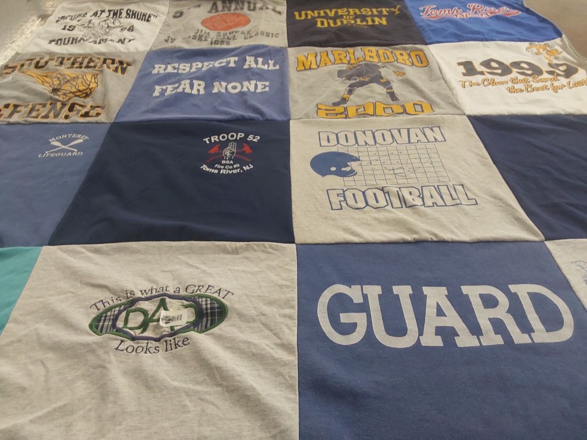 T-shirt quilt featuring donovan football by James from FL