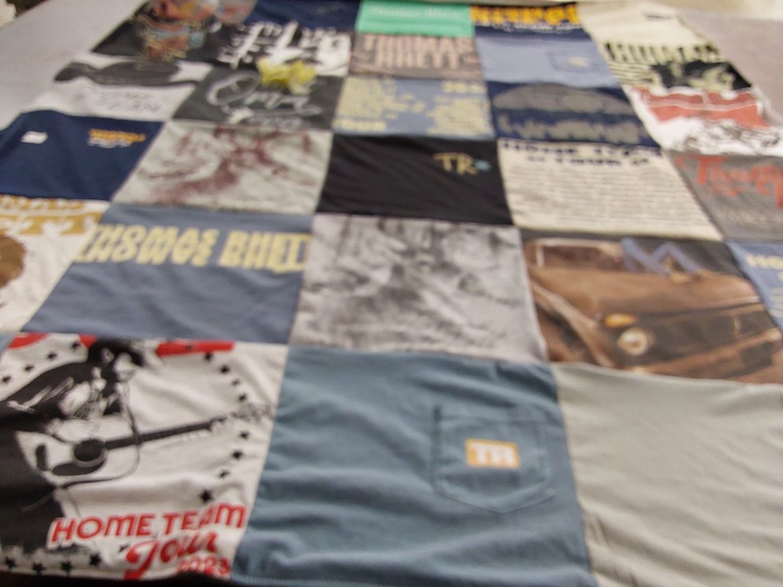 T-shirt quilt with music, touring themes by beverly from AR