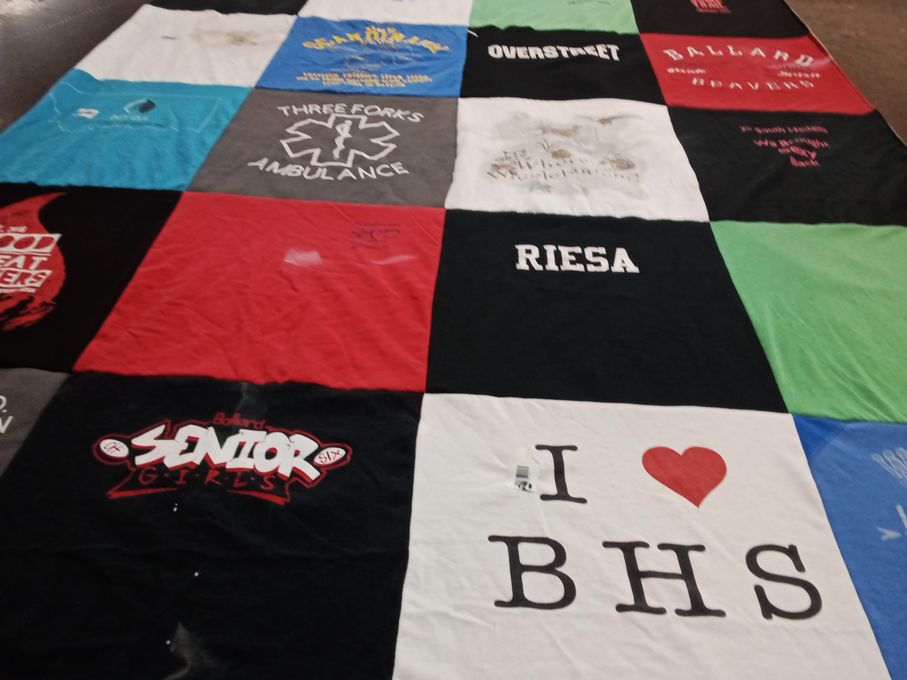 T-shirt quilt from ballard high school by Riesa from MT