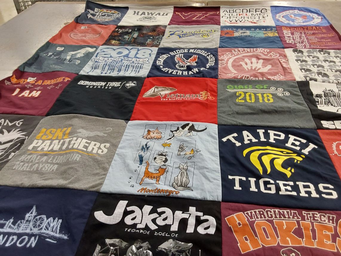 T-shirt quilt featuring taipei tigers by Leilani from VA