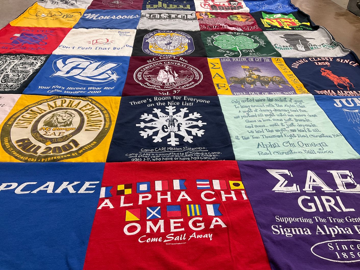 T-shirt quilt from north carolina university by Carolina from NC