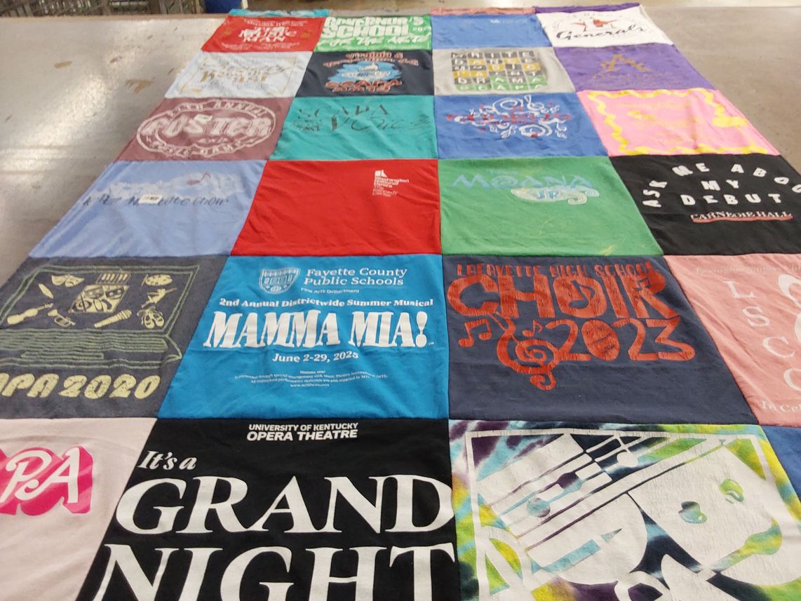 T-shirt quilt from lafayette high school by Katherine from KY