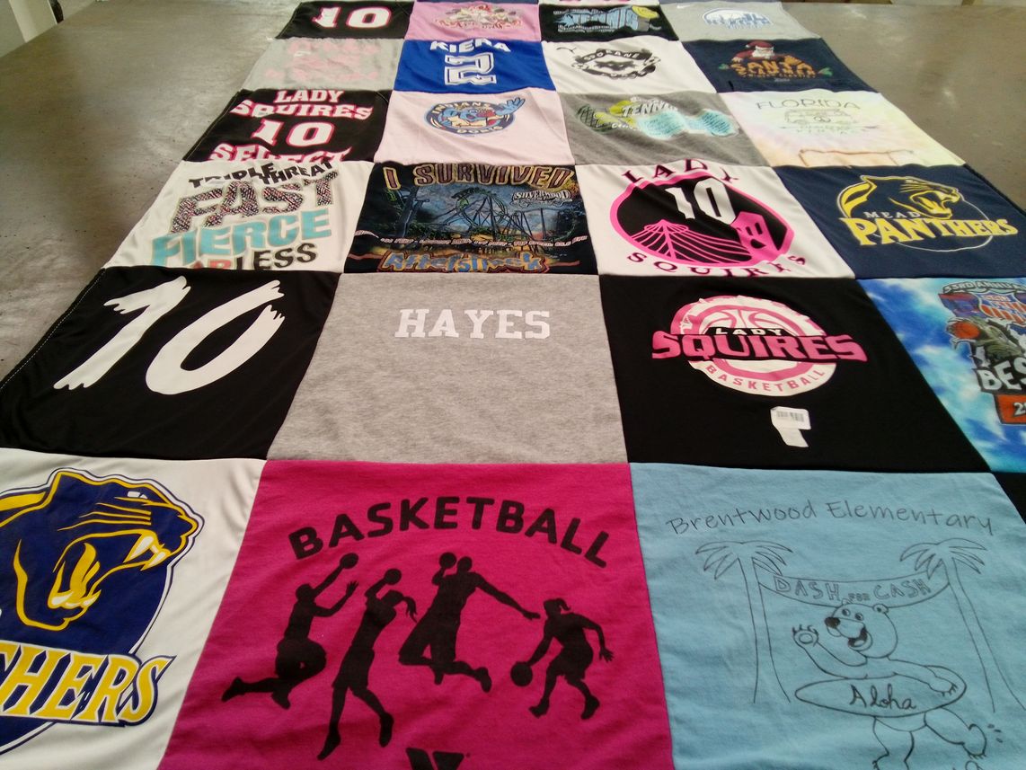 T-shirt quilt featuring lady squires by Melanie from WA