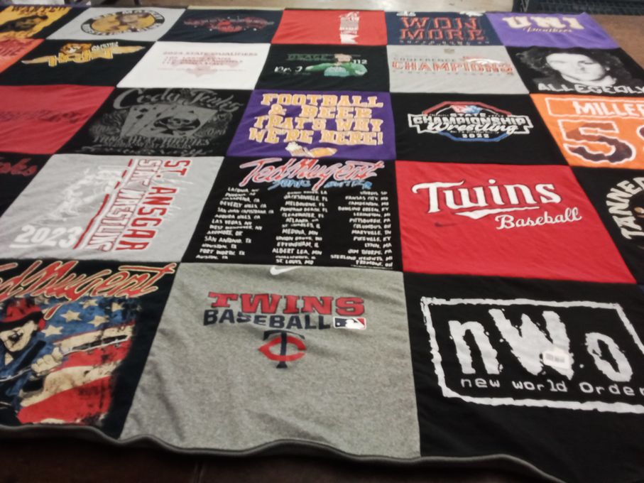T-shirt quilt featuring minnesota twins by Ben from IA