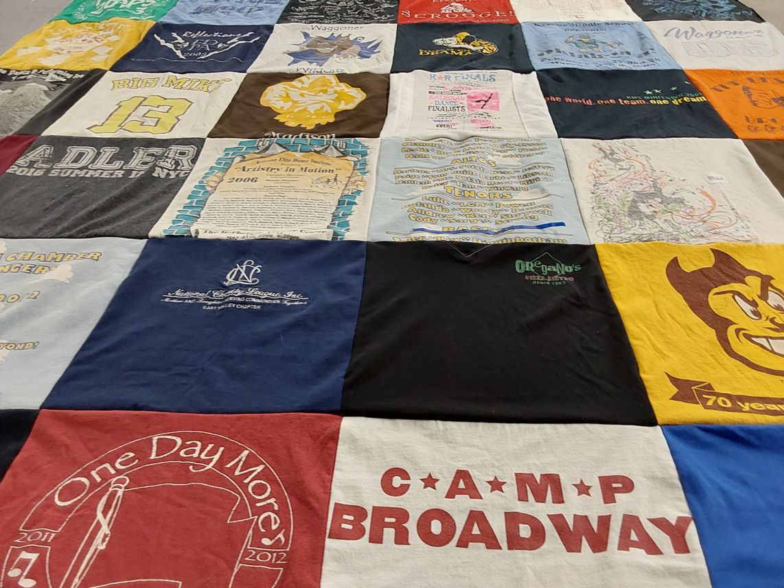 T-shirt quilt from arizona state university by Rebecca from AZ