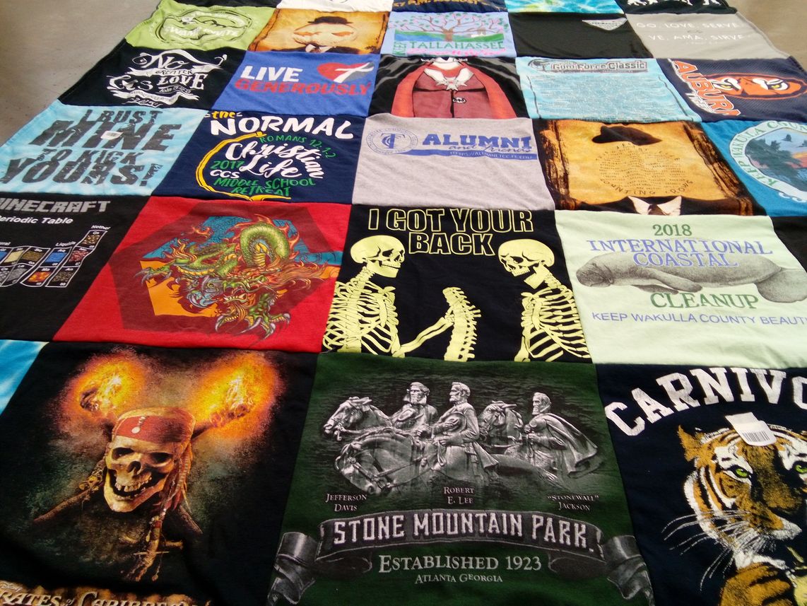 T-shirt quilt from christian college by Rhonda from FL