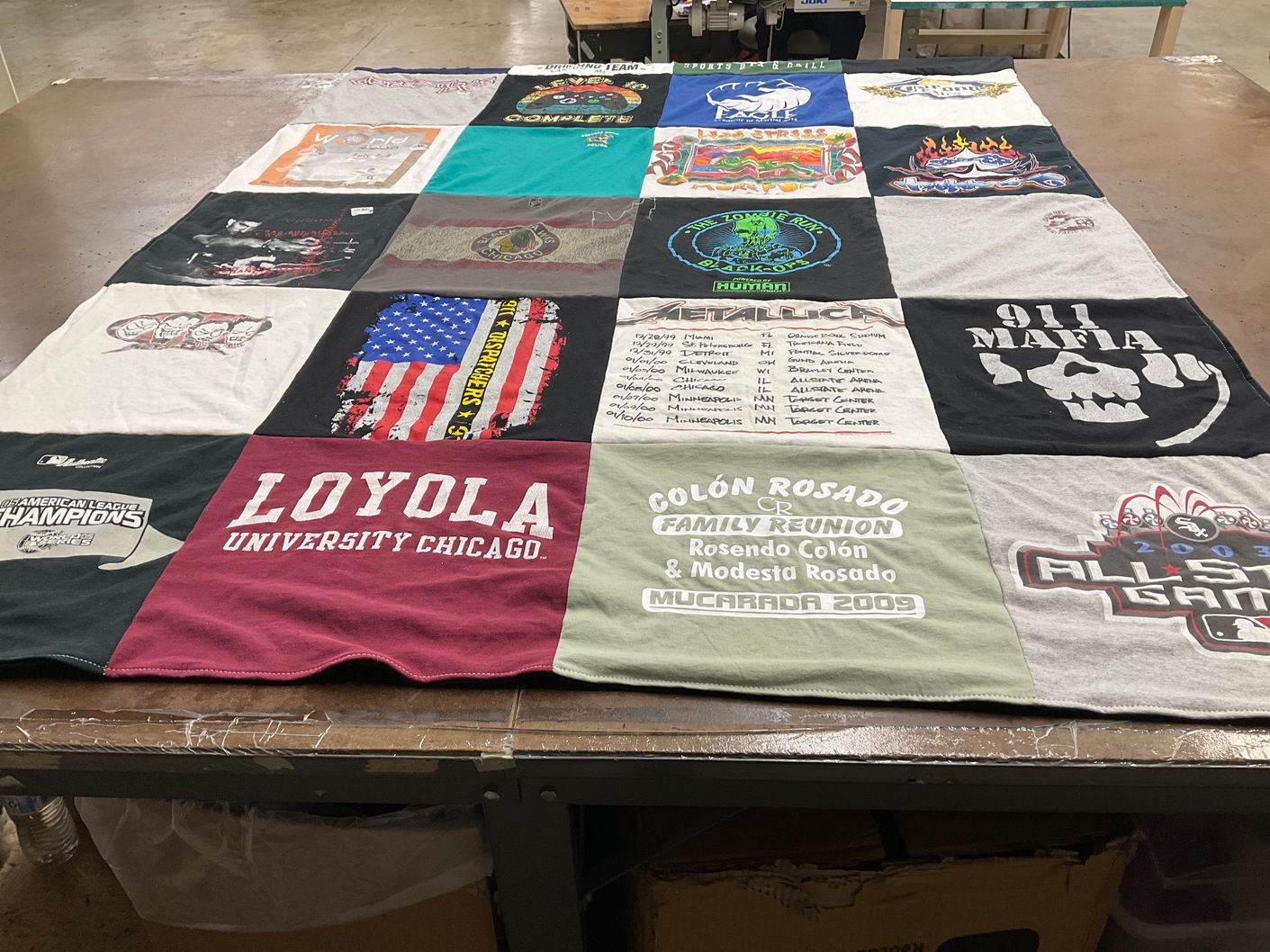 T-shirt quilt from loyola university chicago by Yvette from IL