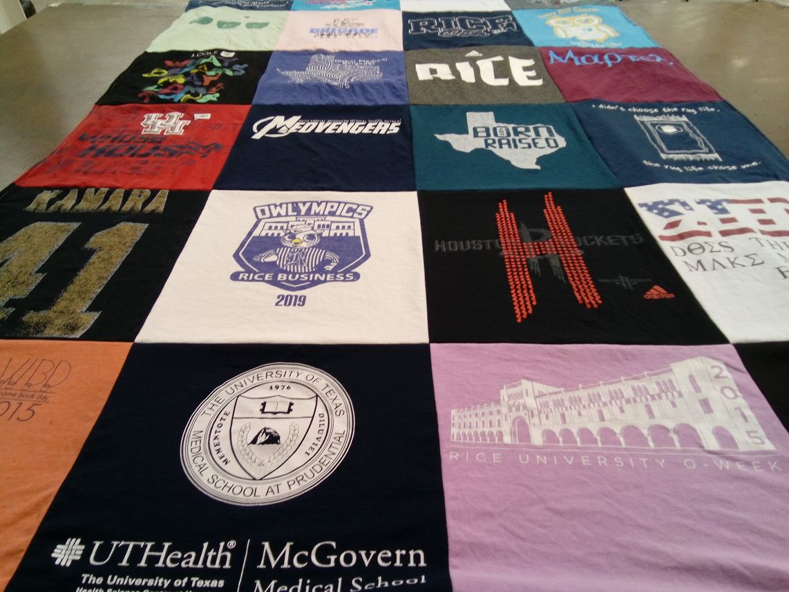 T-shirt quilt featuring houston rockets by Mohammad from NY
