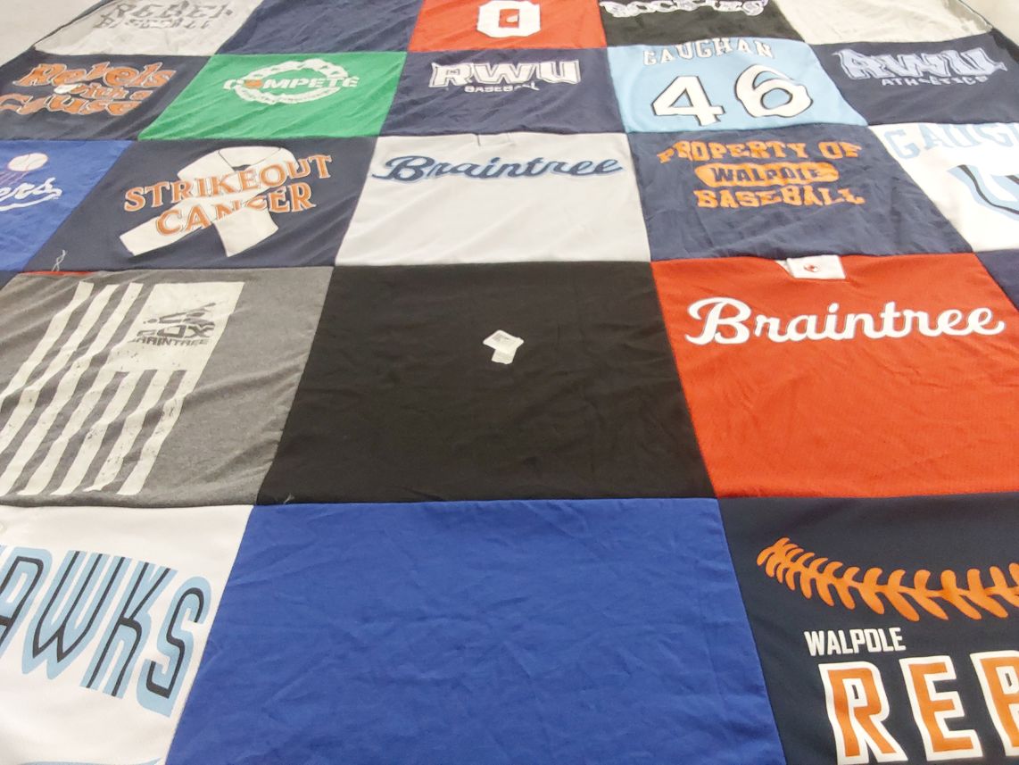 T-shirt quilt featuring walpole rebels by joanna from MA