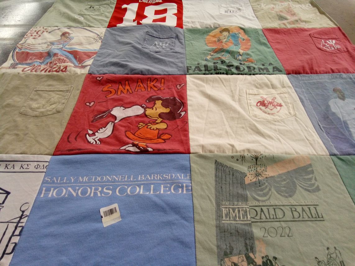 T-shirt quilt featuring ole miss by Miranda from MS